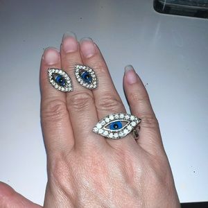 14k real white gold set